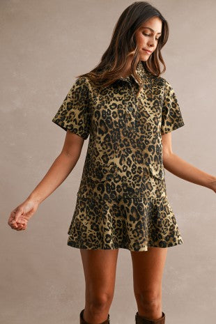 Leona Leopard Mini Dress
