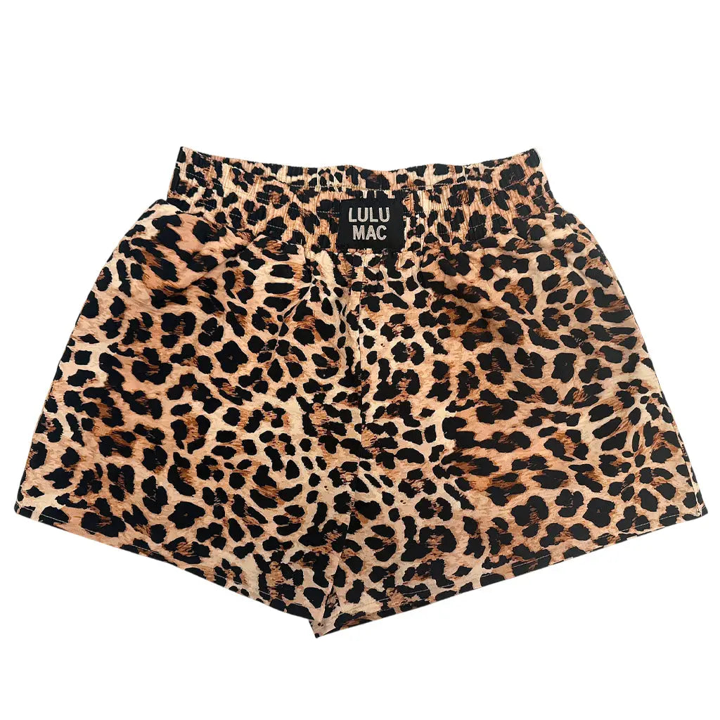 LARGE- LULU MAC Leopard Shorts