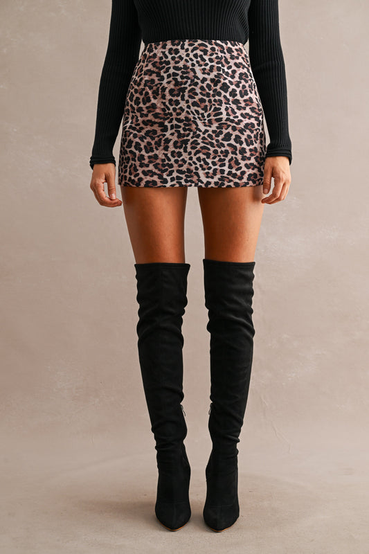 Lenny Leopard Skirt
