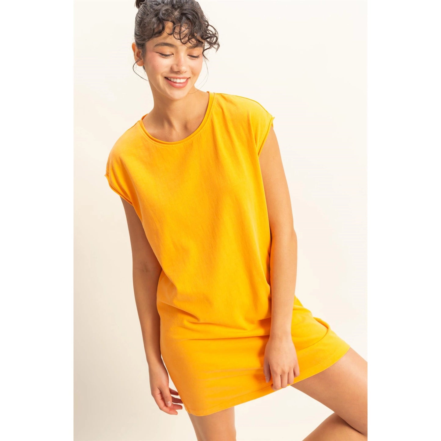 Orange Into It T-shirt Dress