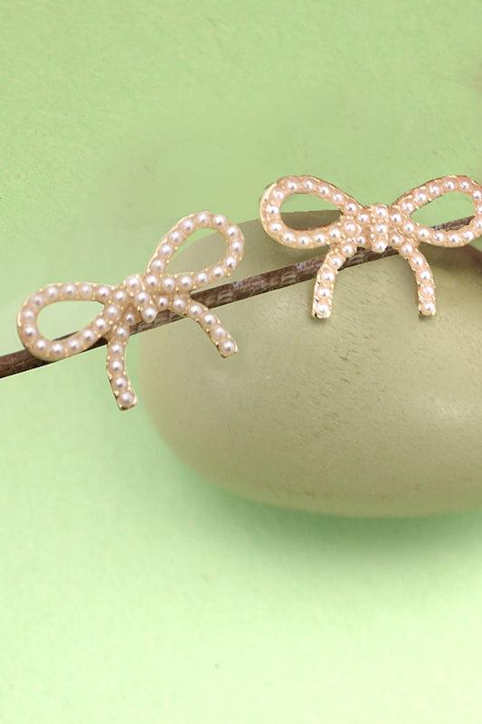 Pearl Bow Studs
