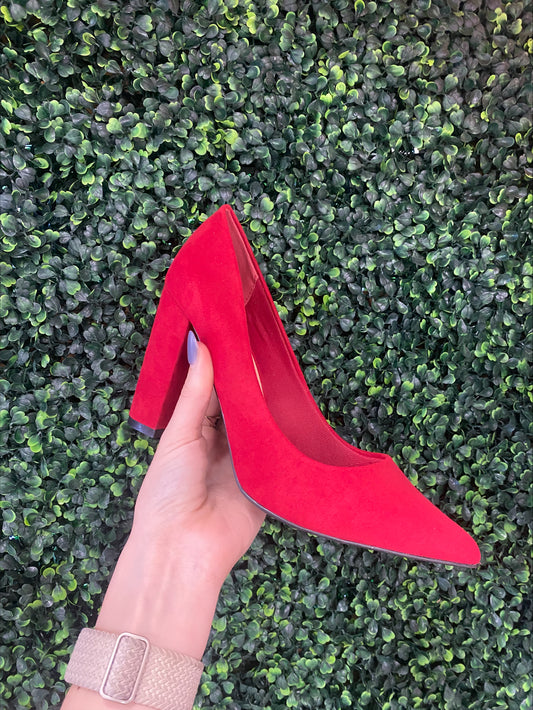 SIZE 6 - Bellflower Heels in Red