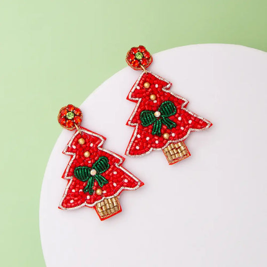 Single Bow Tree Earrings