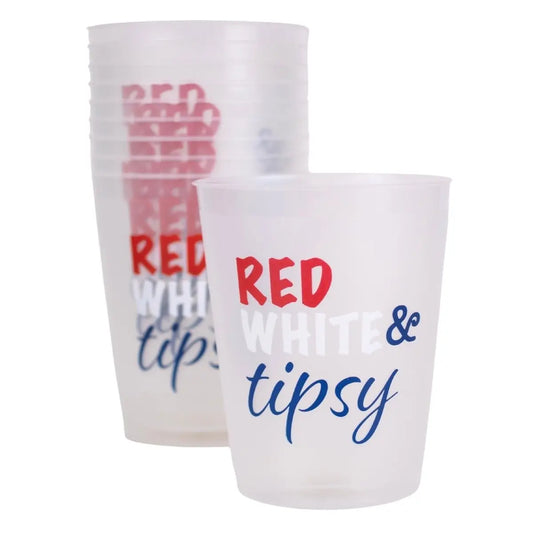 Red White & Tipsy Cup Set