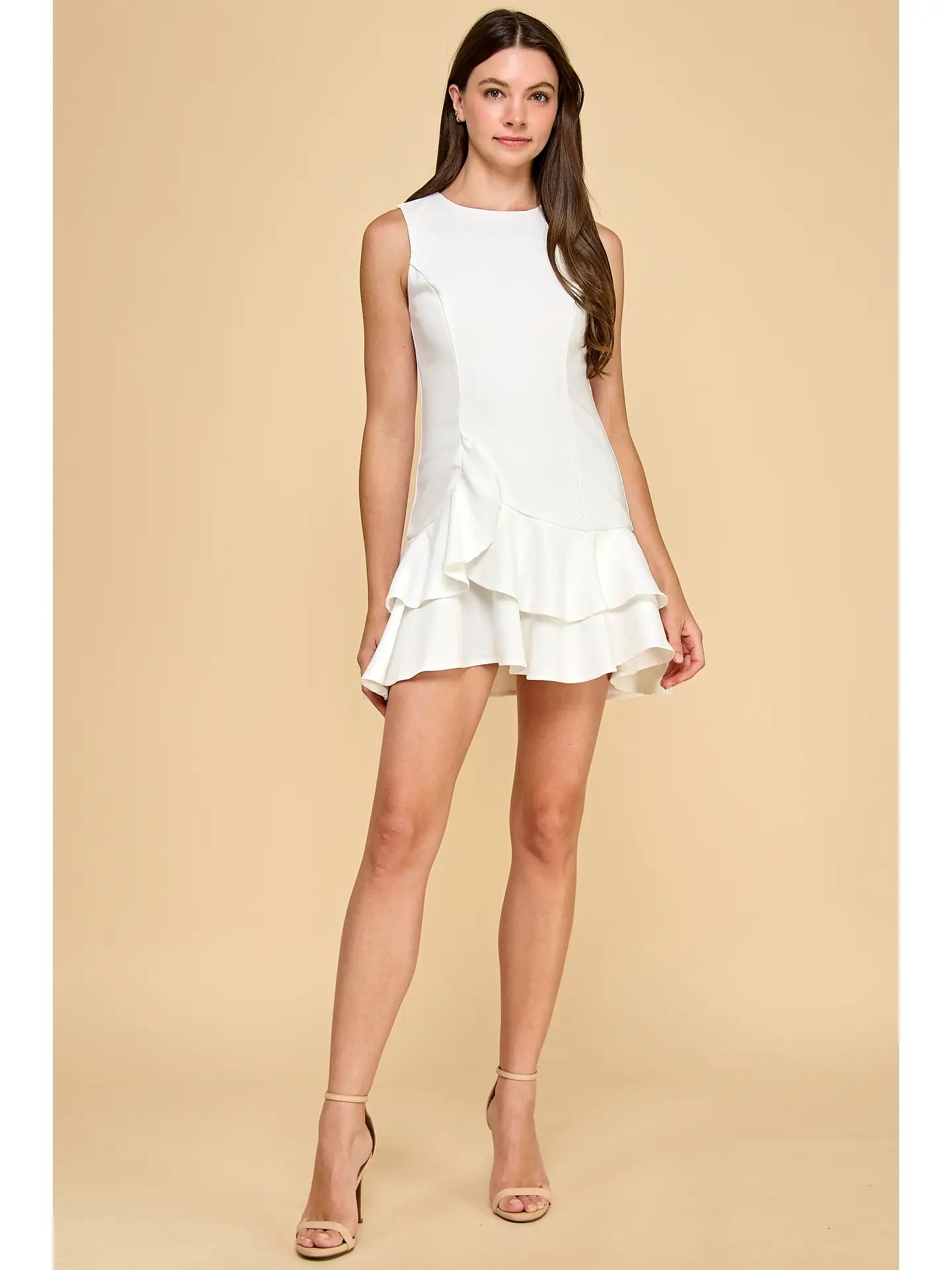LARGE - Really Ruffled Mini Dress