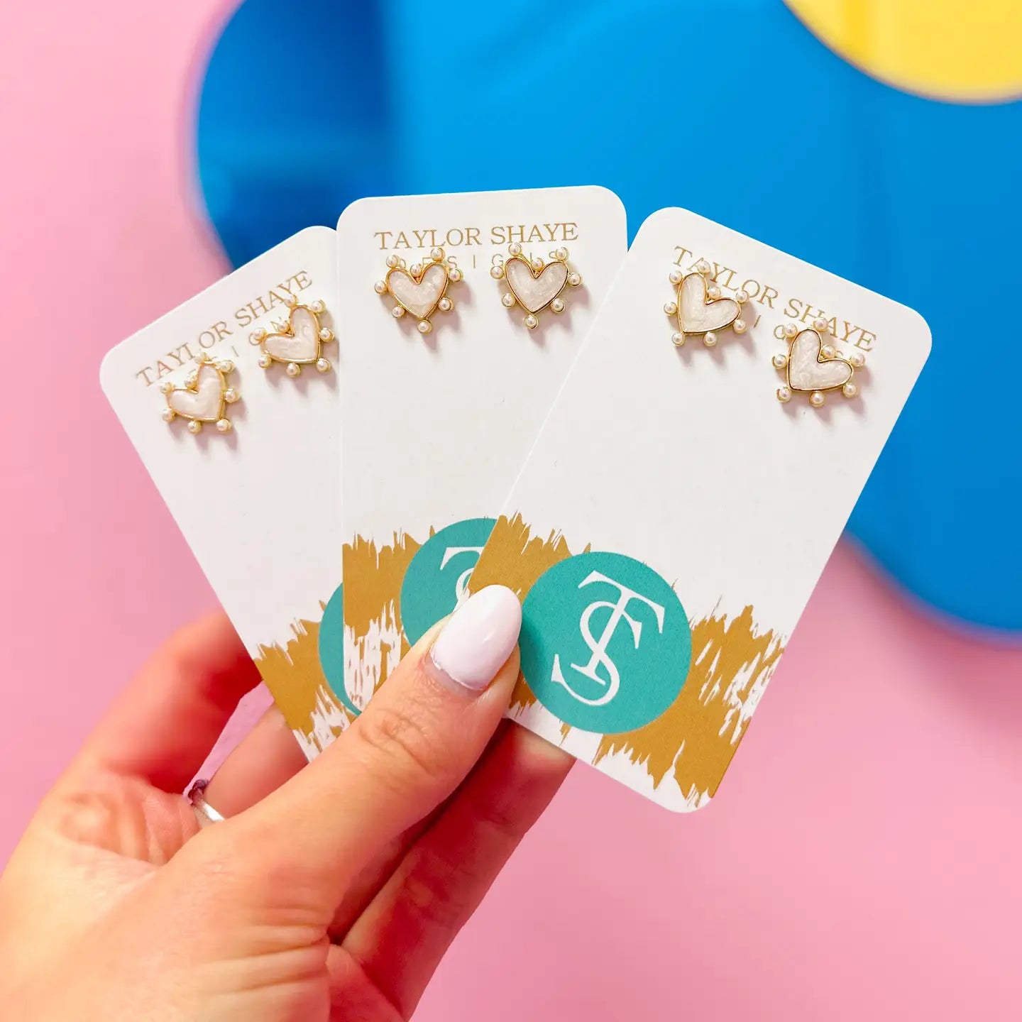 Sophia Heart Studs