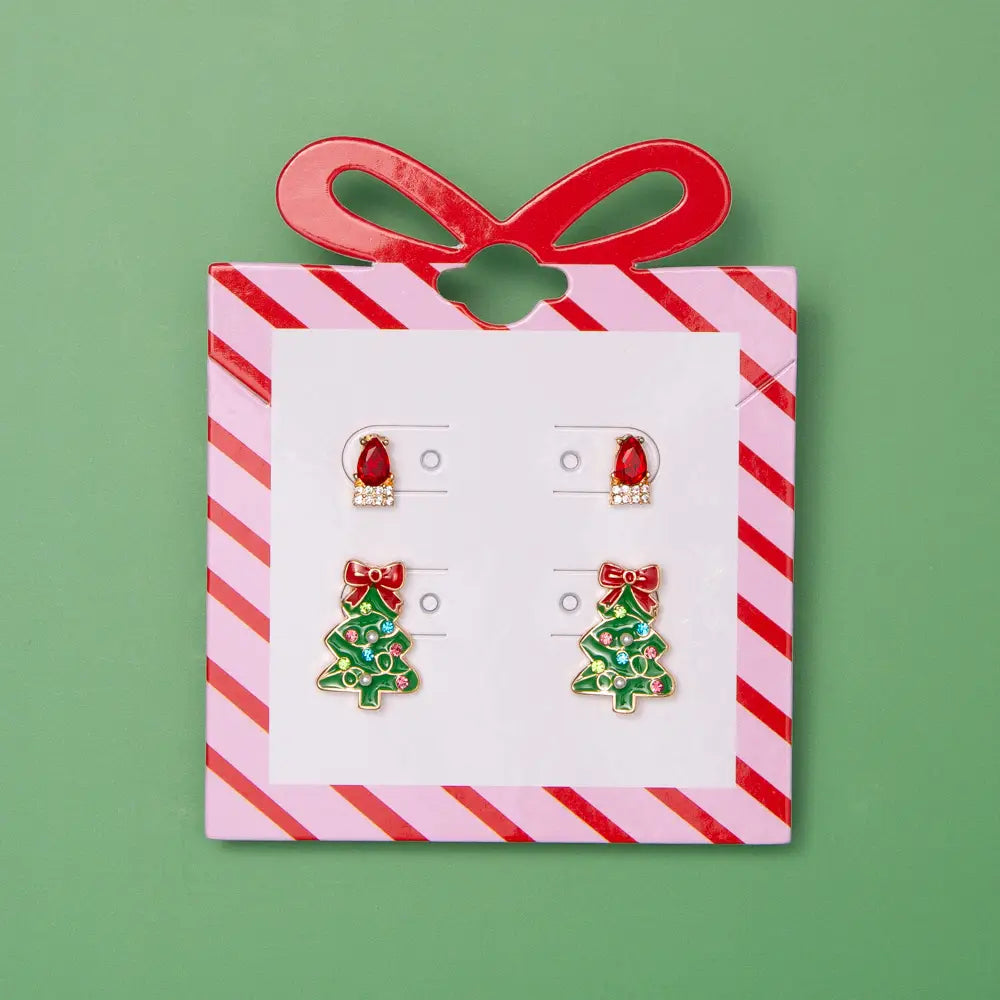Crystal Christmas Earrings