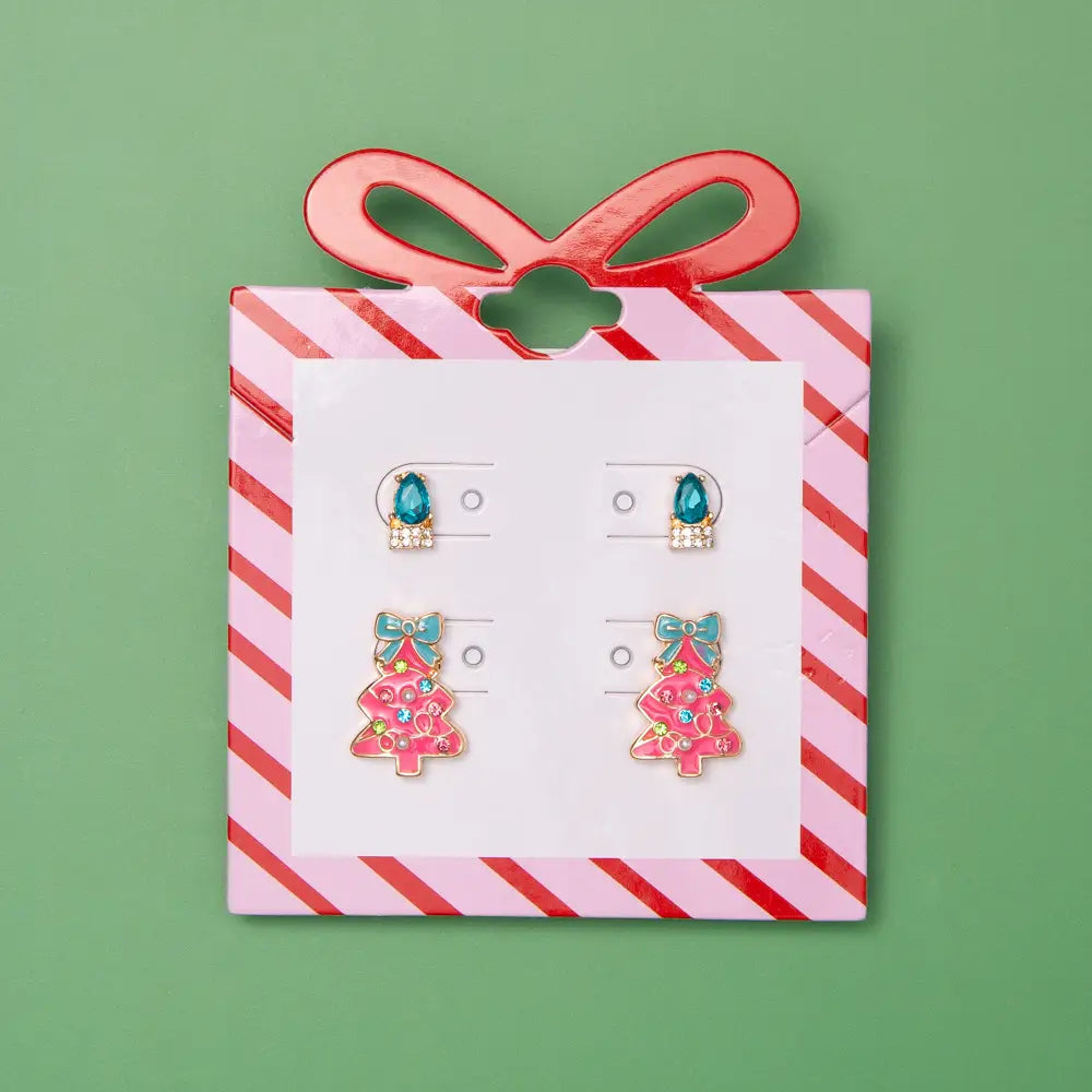 Crystal Christmas Earrings