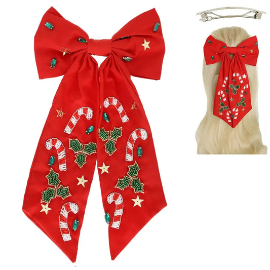 Traditional Christmas Embellished Bow