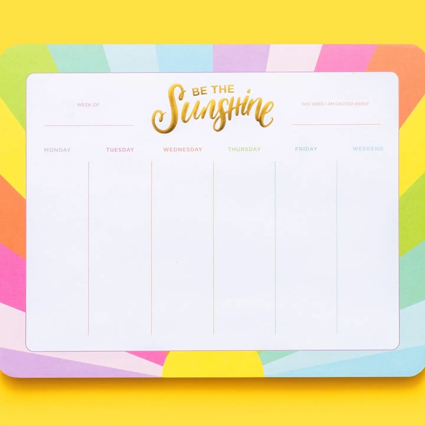 Sunshine Weekly Planner